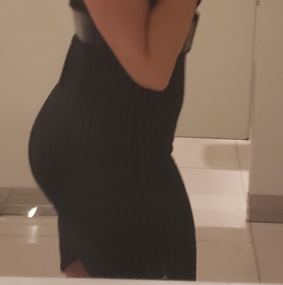 Sexy Pinstripe Pinup Vintage Pencil Dress - Picture 5 of 5